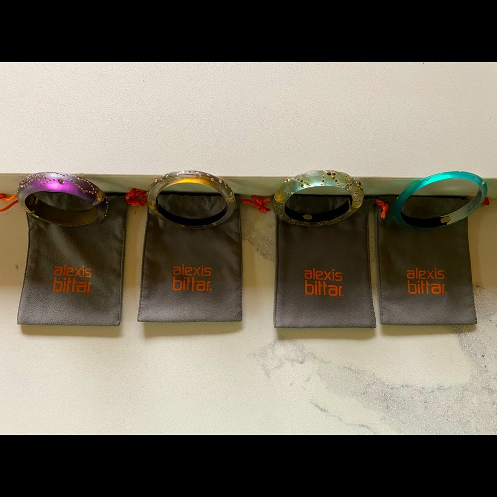 Alexis Bittar Lucite Swarovski Bangles